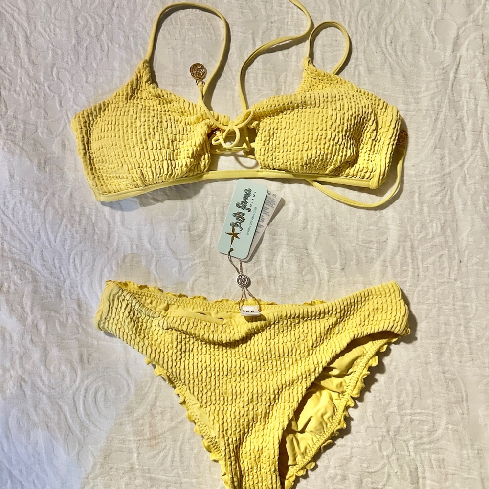 Luli Fama Sunny Yellow Bikini Set